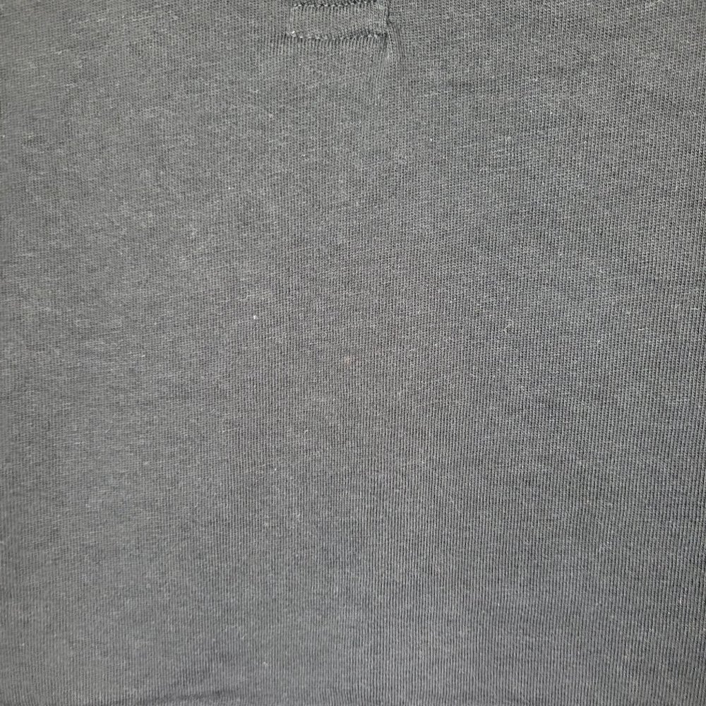 Zara Cropped Polo Women's Size Large Shirt Black Collared Blouse Long Sleeve Top - Picture 2 of 14